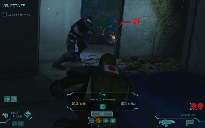 Movement provides a better angle.